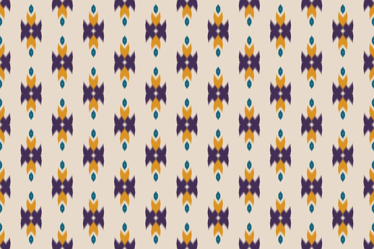 modèle sans couture ikat oriental ethnique traditionnel. tissu style indien. conception pour le fond, papier peint, illustration vectorielle, tissu, vêtements, tapis, textile, batik, broderie. vecteur