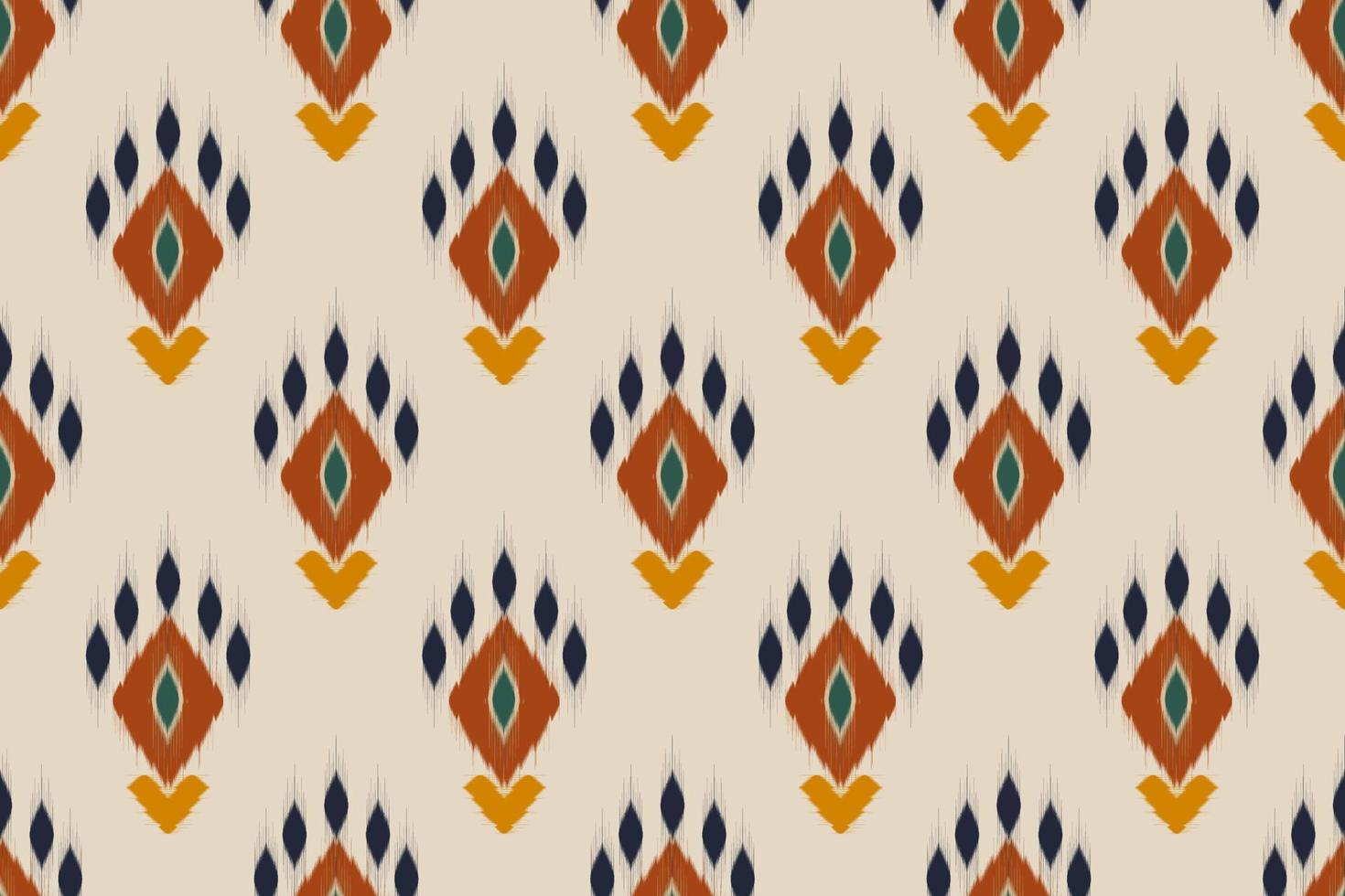 art de motif ethnique coloré. motif sans couture ikat en broderie tribale, folklorique et style mexicain. rayures géométriques. conception pour le fond, papier peint, illustration vectorielle, tissu, vêtements, tapis. vecteur