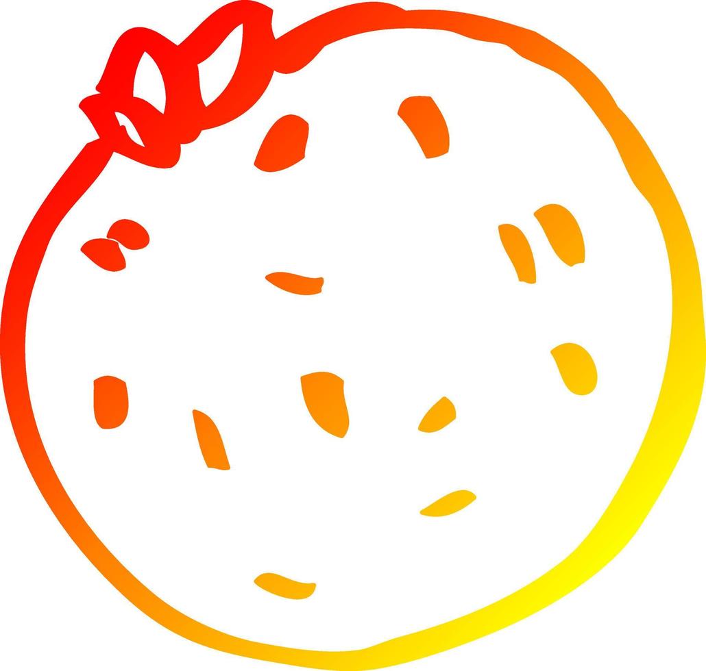 ligne de dégradé chaud dessin dessin animé orange organique vecteur