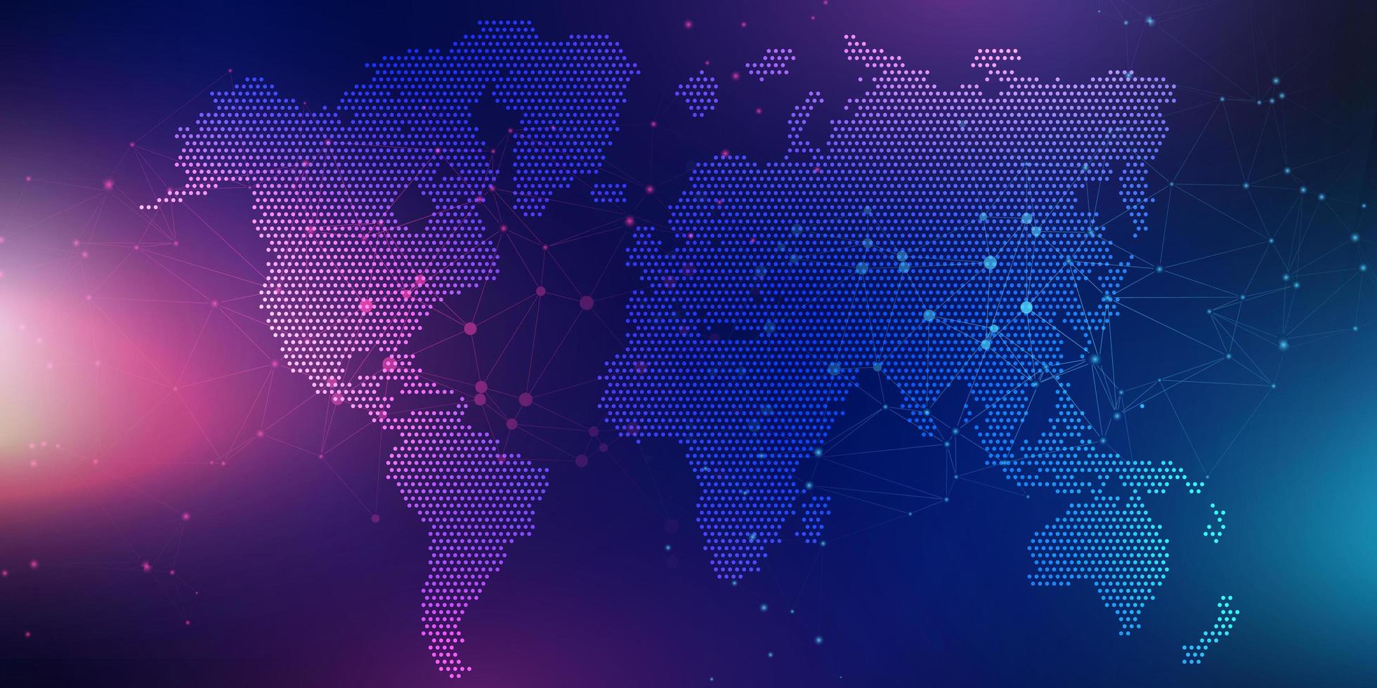 points de la carte du monde vecteur