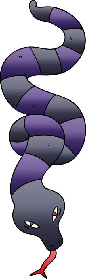 serpent de dessin animé ombré dégradé excentrique vecteur