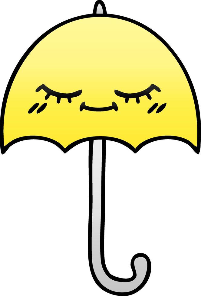 parapluie de dessin animé dégradé vecteur