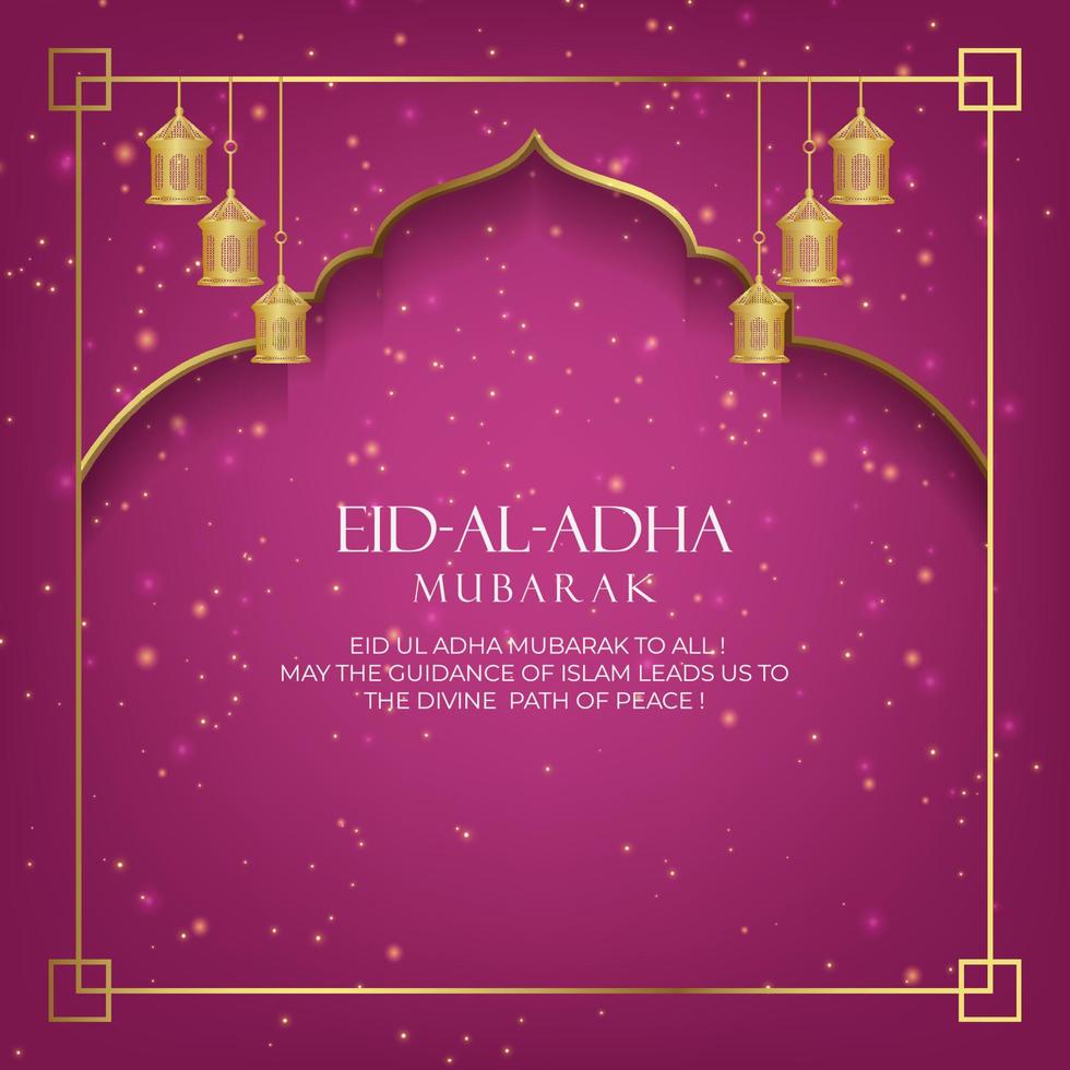 modèle de bannière de médias sociaux du festival islamique eid al adha mubarak vecteur