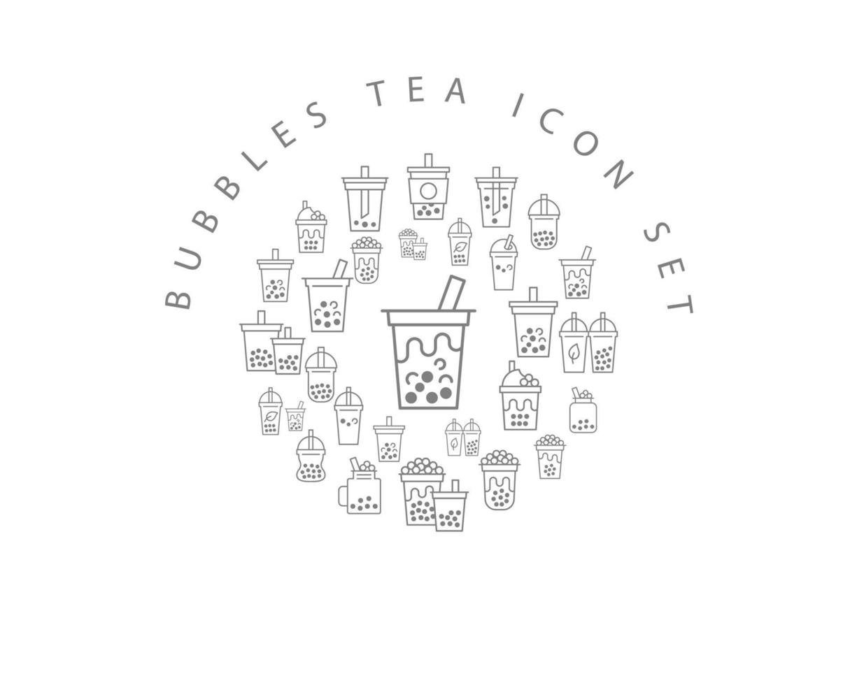 conception de jeu d'icônes de bulles sur fond blanc. vecteur