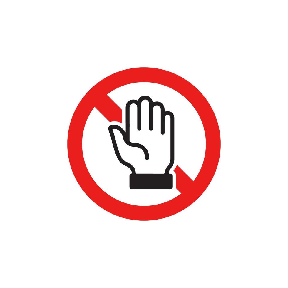 icône d'arrêt d'interdiction eps 10 vecteur