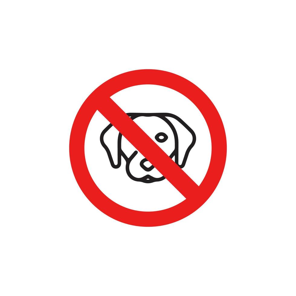 icône de chien d'interdiction eps 10 vecteur