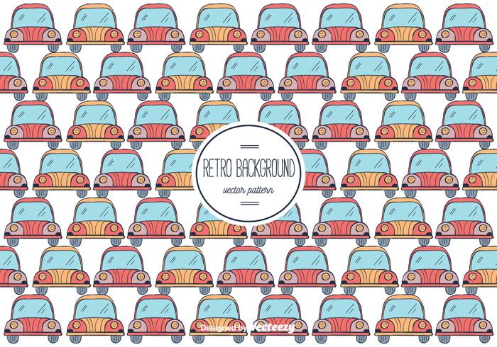 Retro Car Background Vector