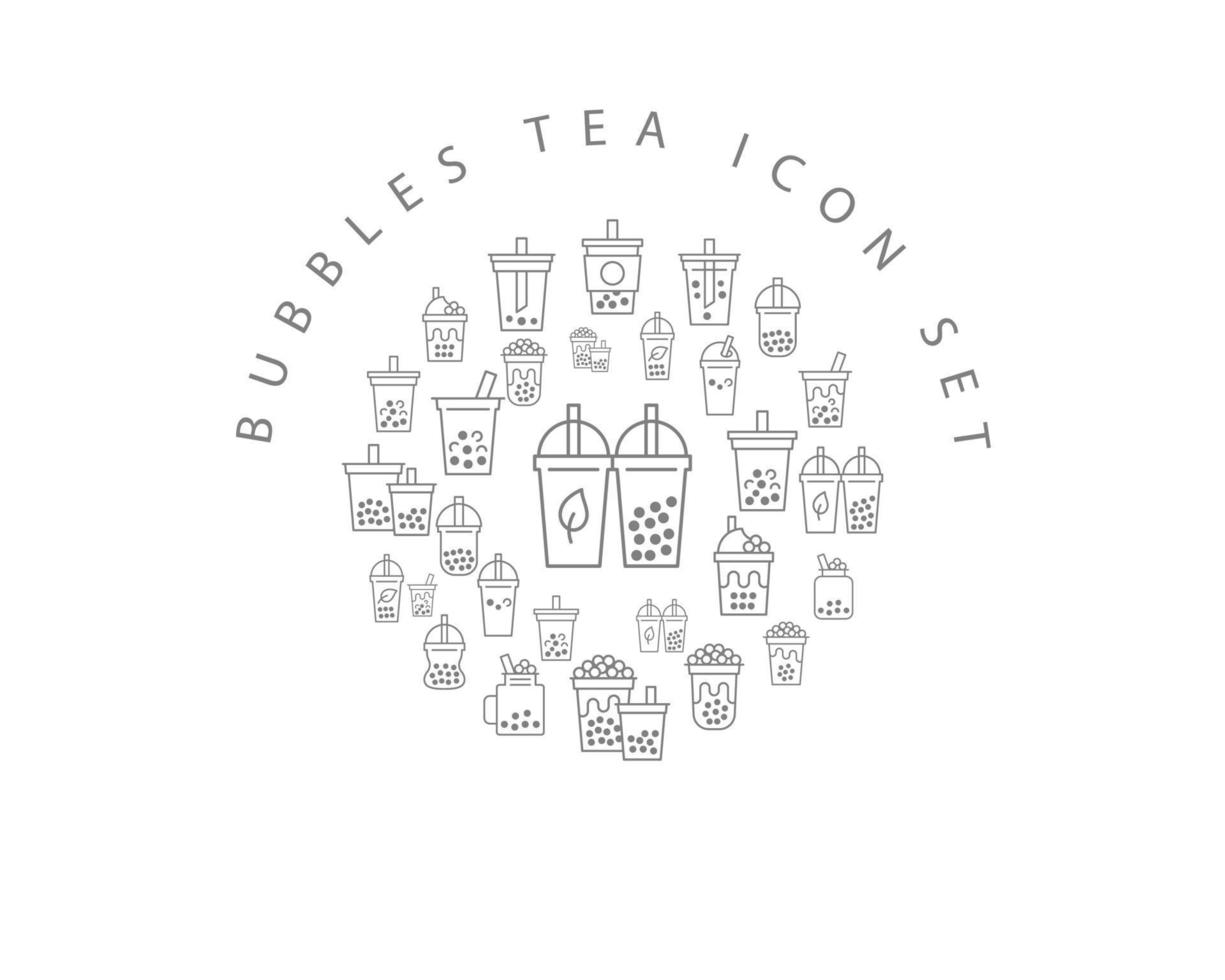 conception de jeu d'icônes de bulles sur fond blanc. vecteur