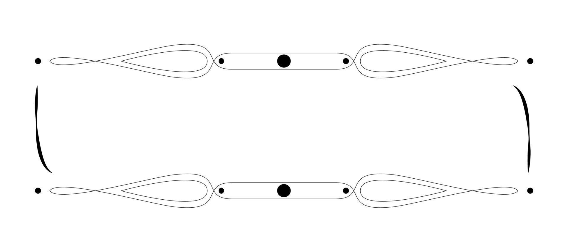 modèle vierge pour texte, zone de texte isolée, ornements vectoriels vecteur