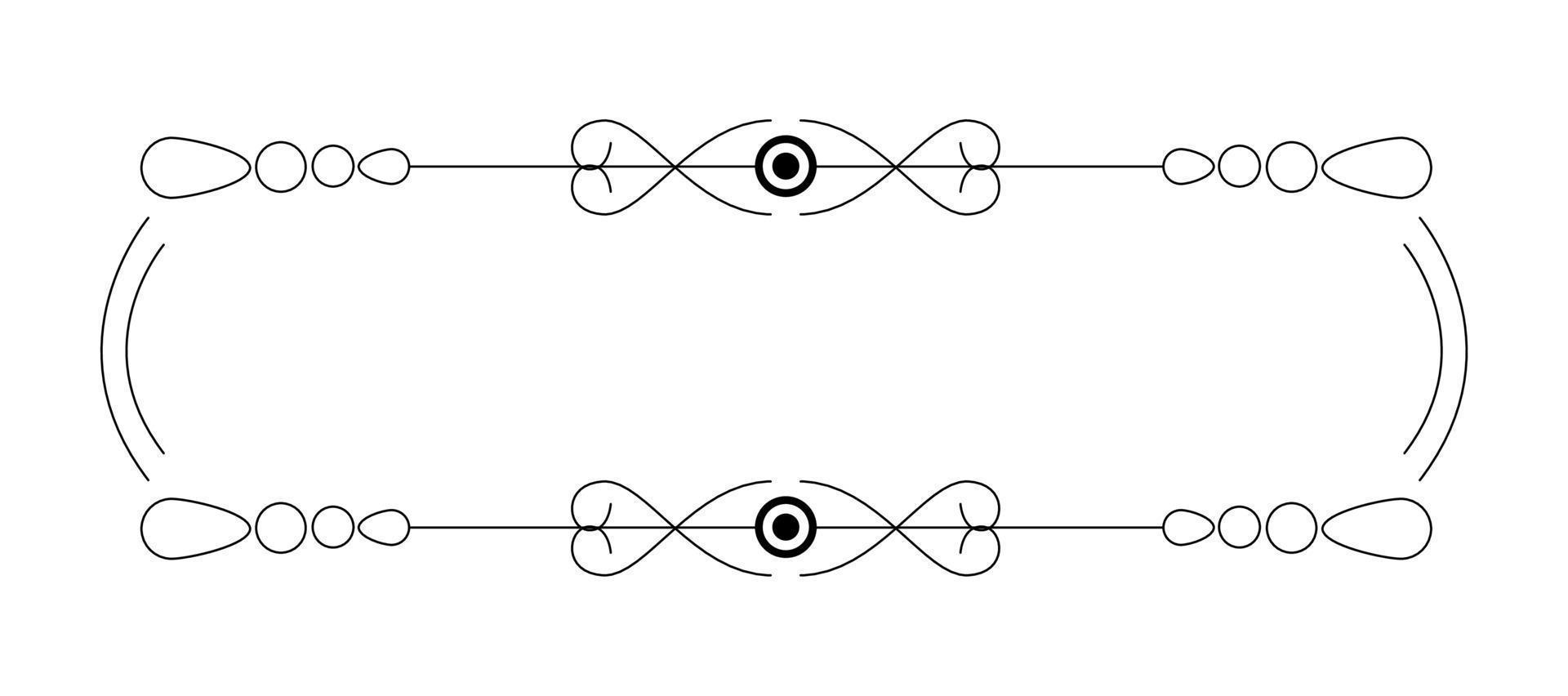 modèle vierge pour texte, zone de texte isolée, ornements vectoriels vecteur