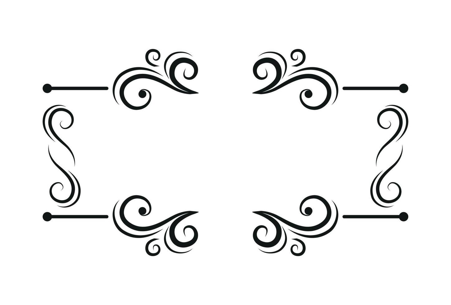 modèle vierge pour texte, zone de texte isolée, ornements vectoriels vecteur