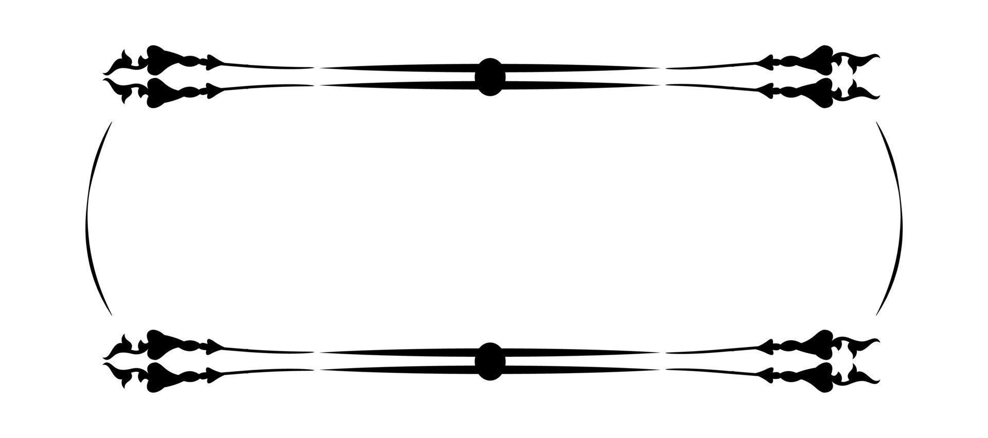 modèle vierge pour texte, zone de texte isolée, ornements vectoriels vecteur