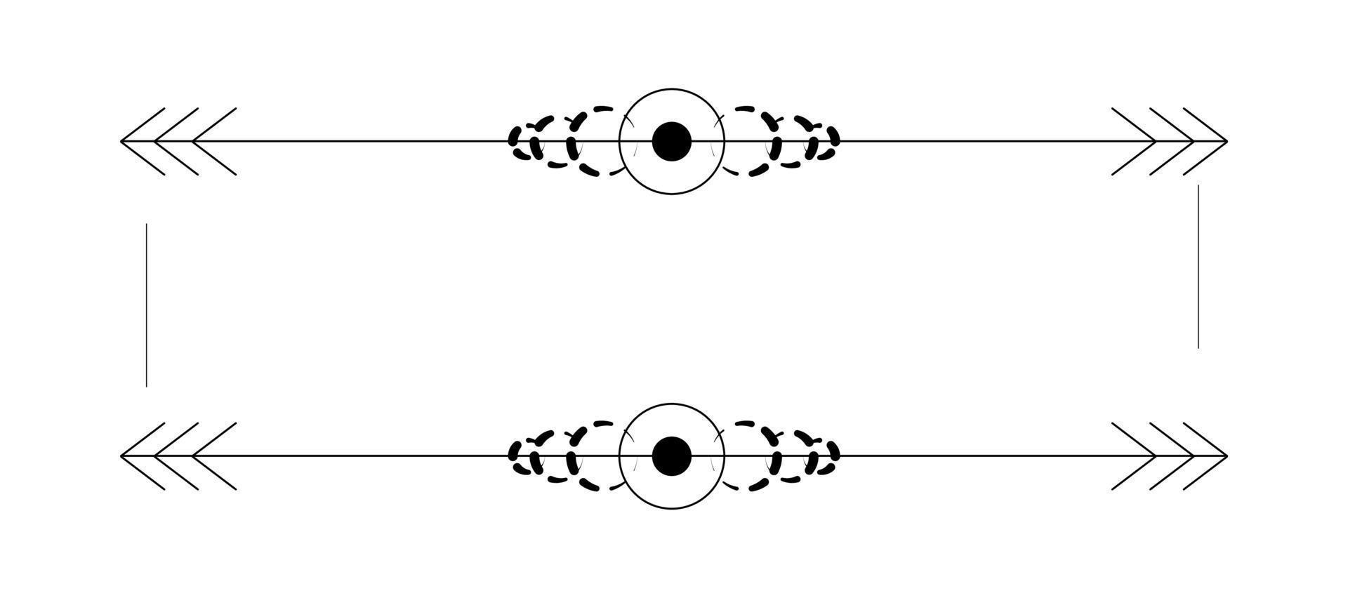 modèle vierge pour texte, zone de texte isolée, ornements vectoriels vecteur