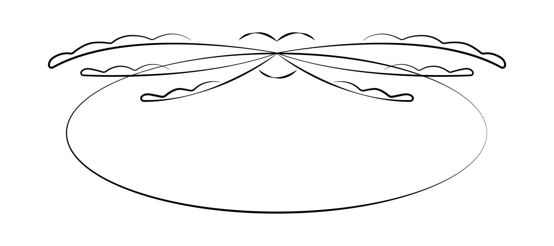 modèle vierge pour texte, zone de texte isolée, ornements vectoriels vecteur