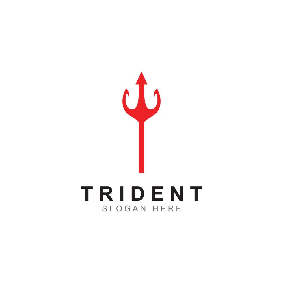 logo trident à l'aide d'un modèle d'illustration vectorielle de concept de conception. vecteur