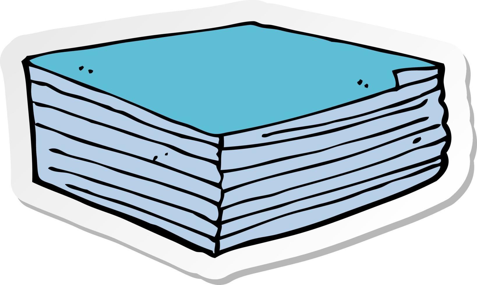 autocollant d'un bloc-notes de dessin animé vecteur