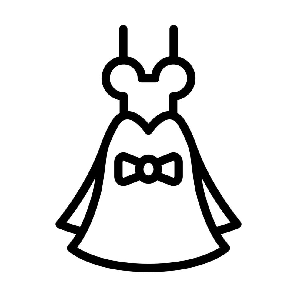 conception d'icône de robe de mariée vecteur