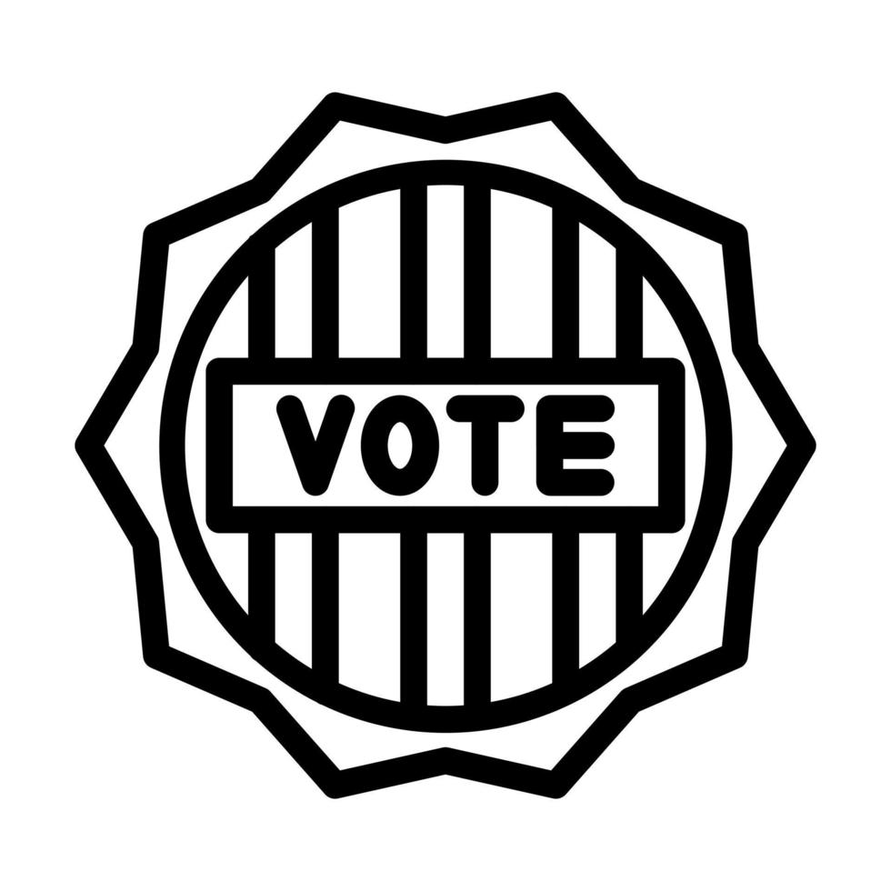 conception d'icône d'insigne de vote vecteur