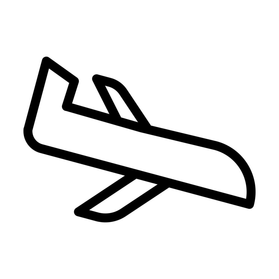 conception d'icône d'avion d'atterrissage vecteur