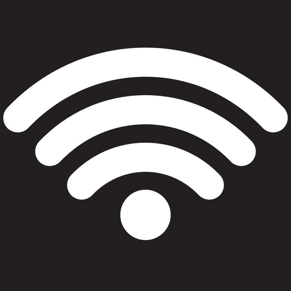 illustration du logo wifi sur fond noir vecteur