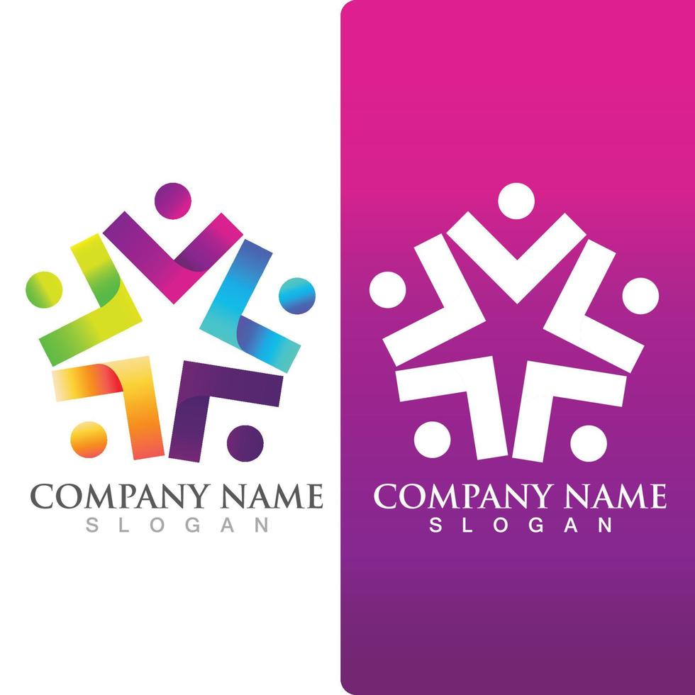 logo du groupe communautaire, réseau et icône sociale vecteur