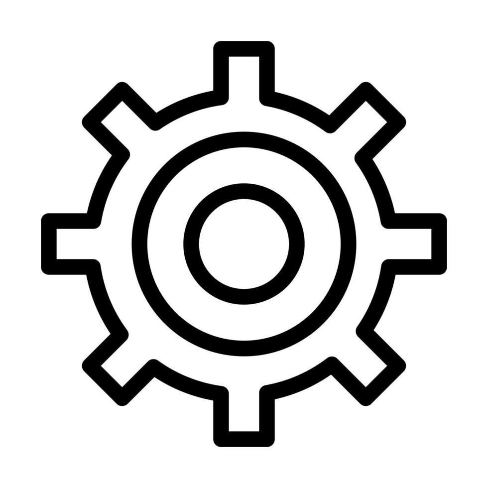 conception d'icône de dessin de roue dentée vecteur