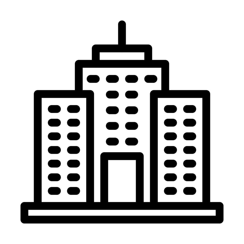 conception d'icône de gratte-ciel vecteur