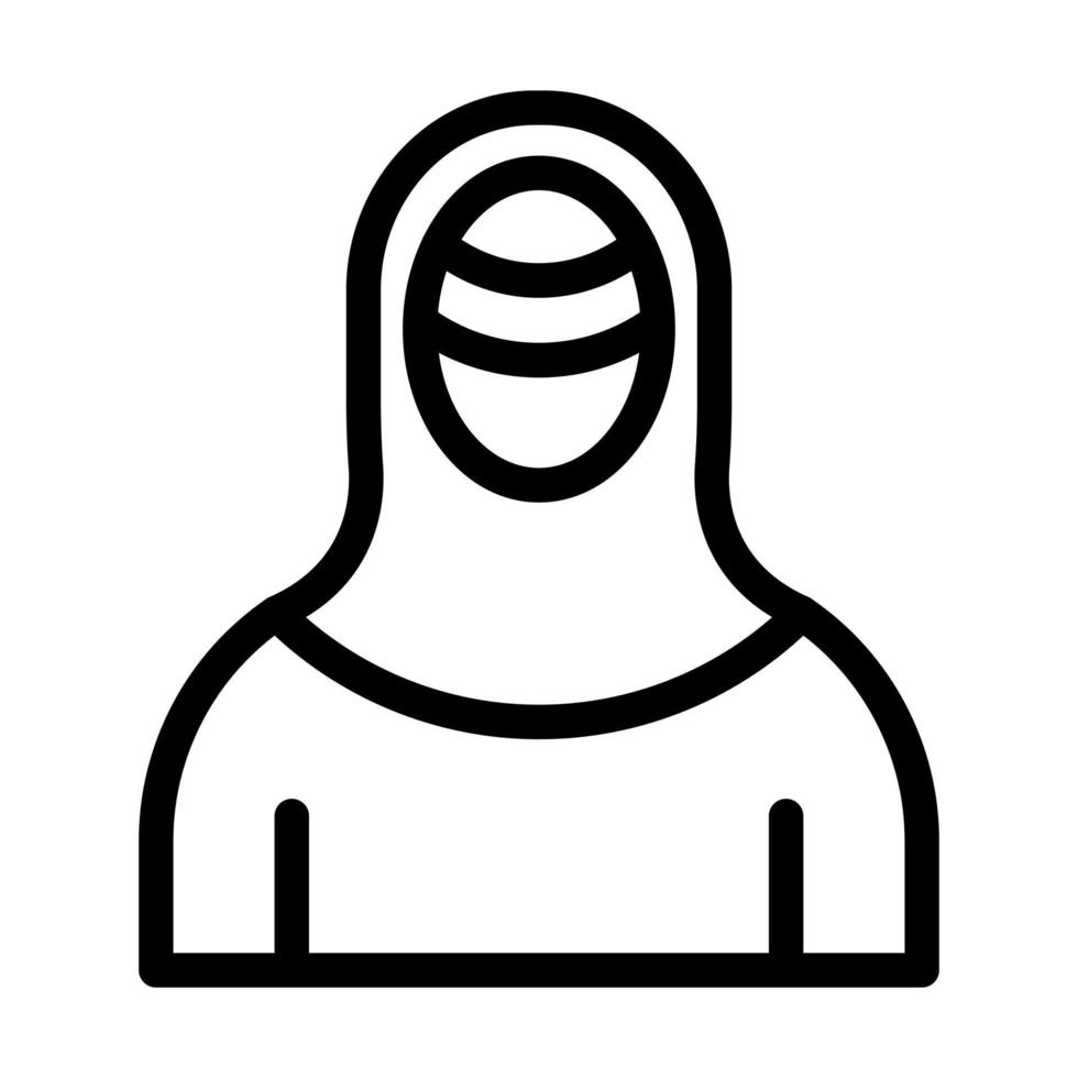 femme, à, niqab, icône, conception vecteur