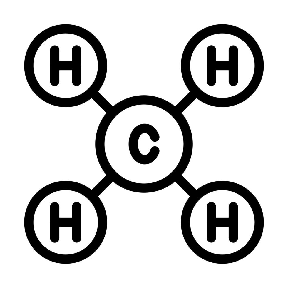 conception d'icône de méthane vecteur