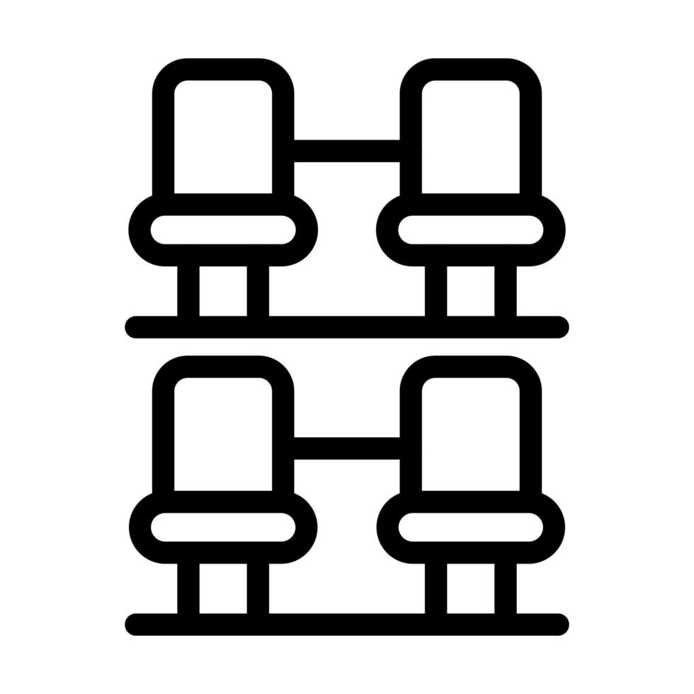 conception d'icône de sièges de stade vecteur