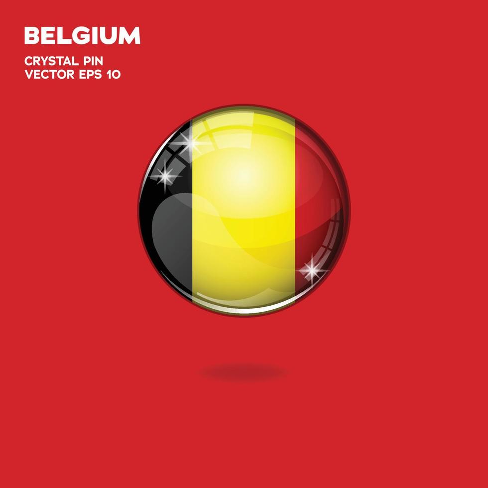 drapeau belgique boutons 3d vecteur