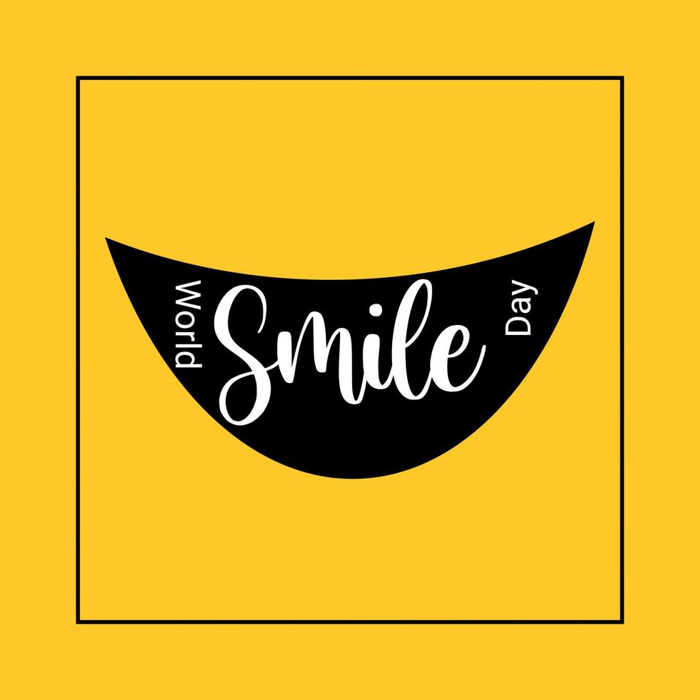 conception de publication sur les médias sociaux de la journée mondiale du sourire vecteur
