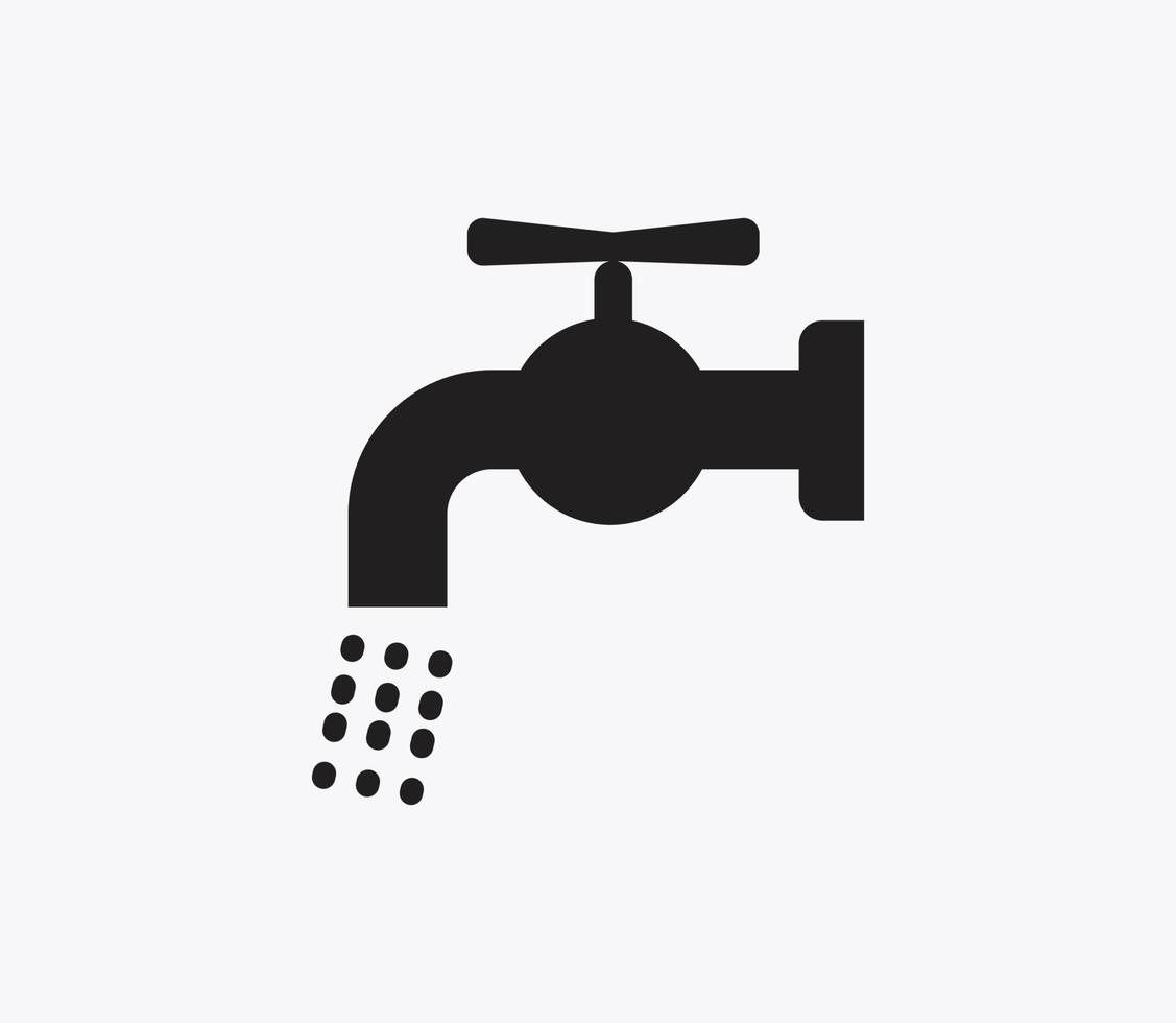 style plat vecteur icône eau du robinet