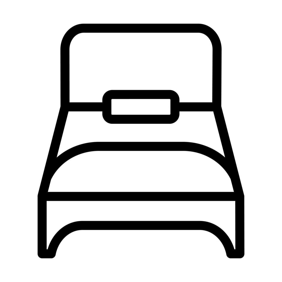 conception d'icône de lit simple vecteur