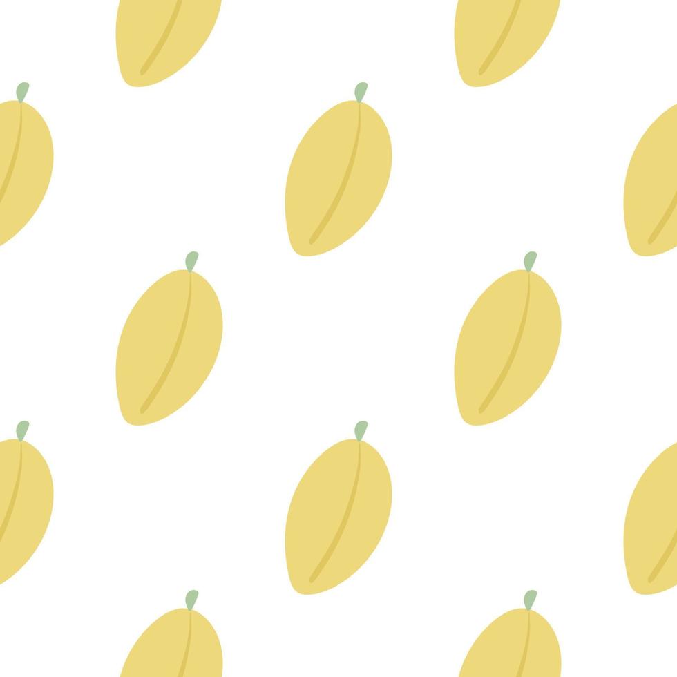 illustration vectorielle de mangue fruit modèle sans couture vecteur