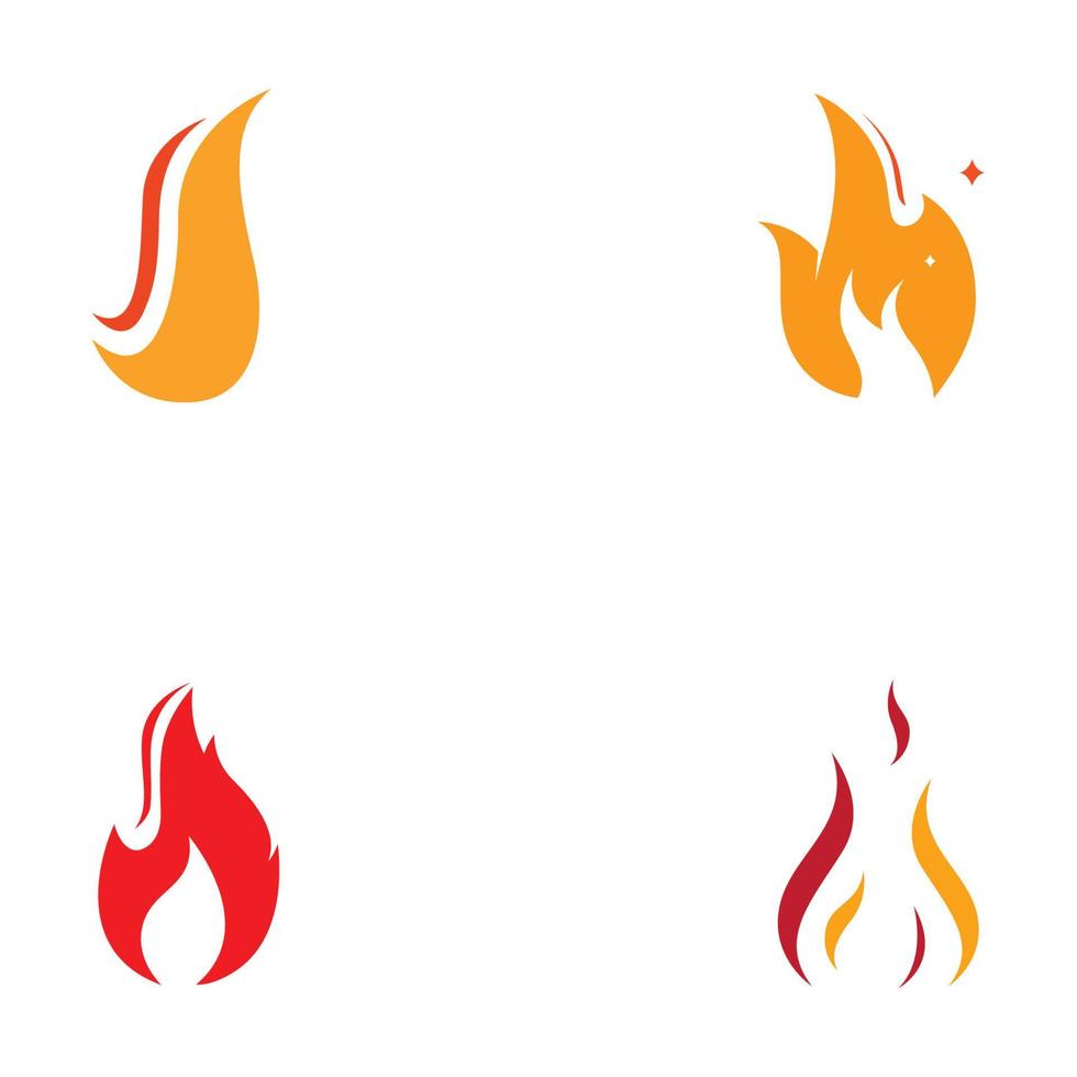 logo feu ou flamme, logo boule de feu et braises. à l'aide d'un concept de conception de modèle d'illustration vectorielle. vecteur