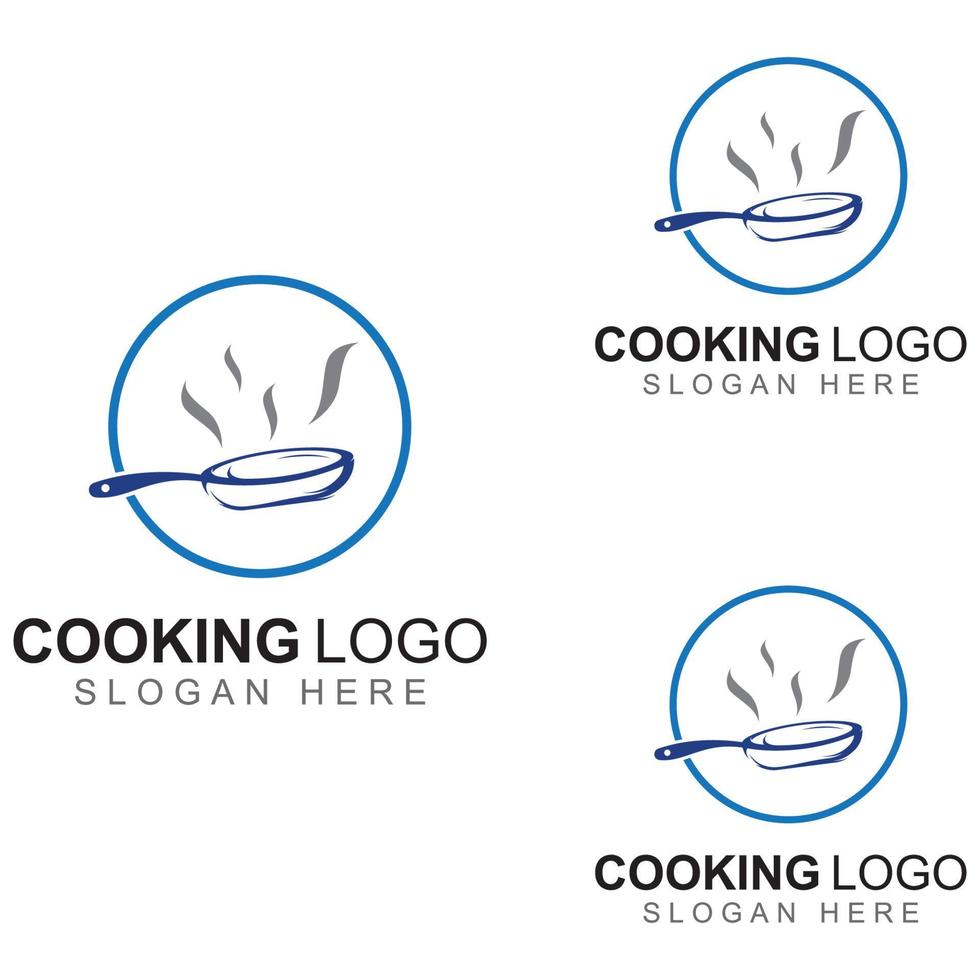 logos pour ustensiles de cuisine, marmites, spatules et cuillères de cuisine. à l'aide d'un concept de conception de modèle d'illustration vectorielle. vecteur