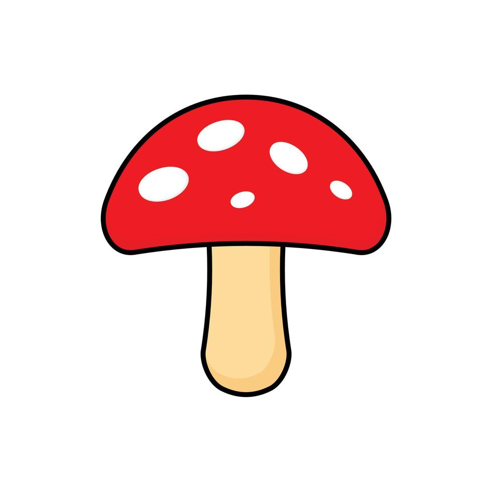 icône de champignon. collection de signes d'amanite muscaria. symbole de champignon magique. illustration vectorielle isolée sur fond blanc vecteur