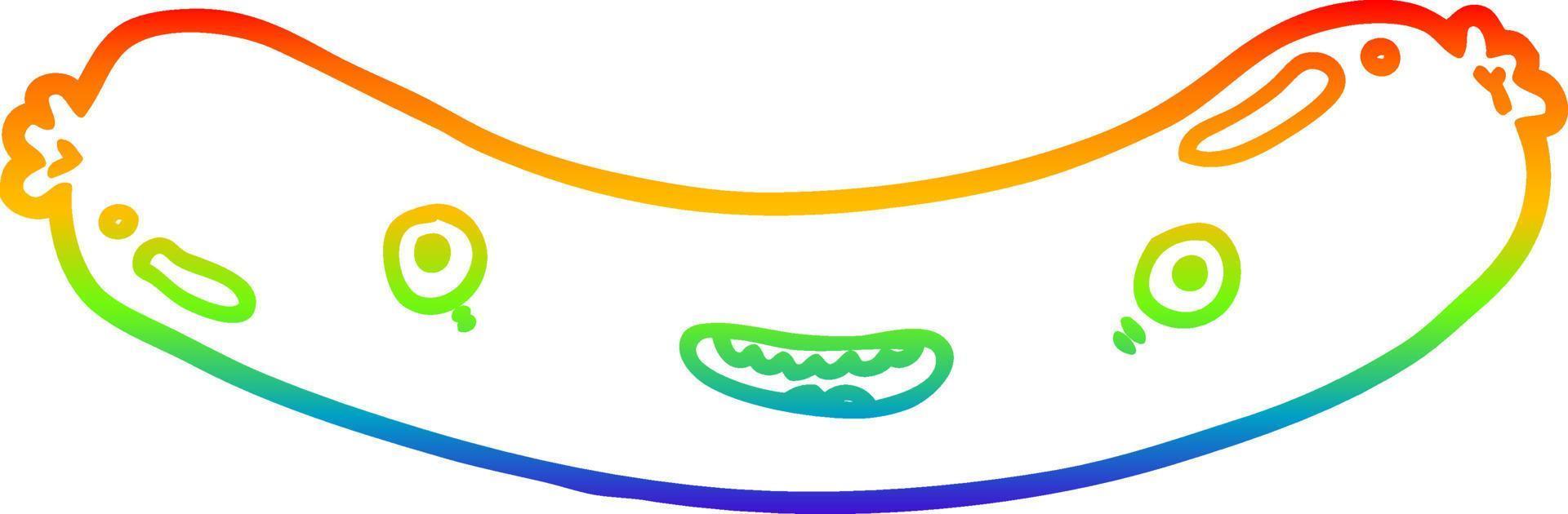 arc-en-ciel, gradient, ligne, dessin, dessin animé, saucisse vecteur