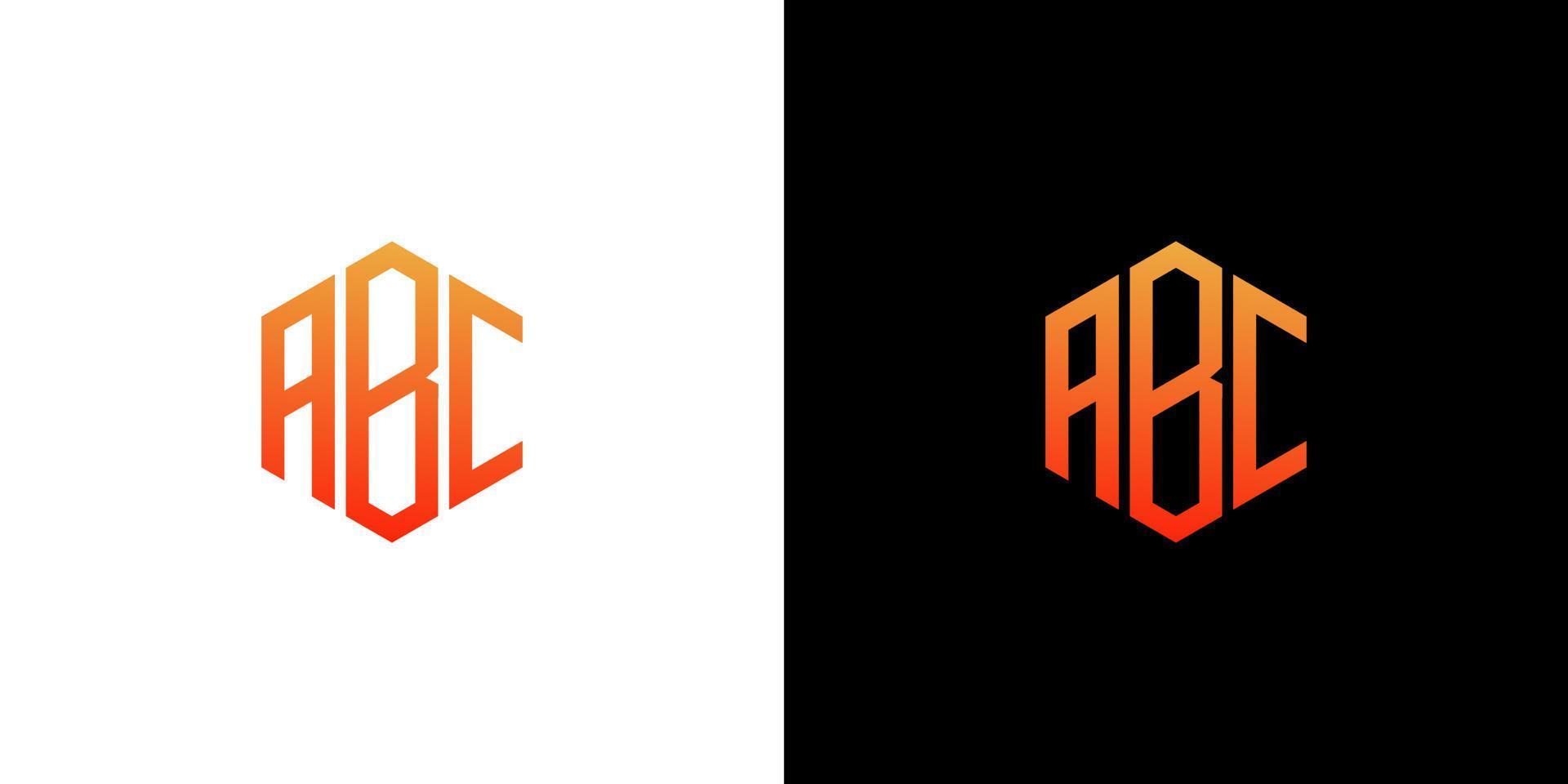 abc lettre logo design polygone monogramme icône vecteur modèle