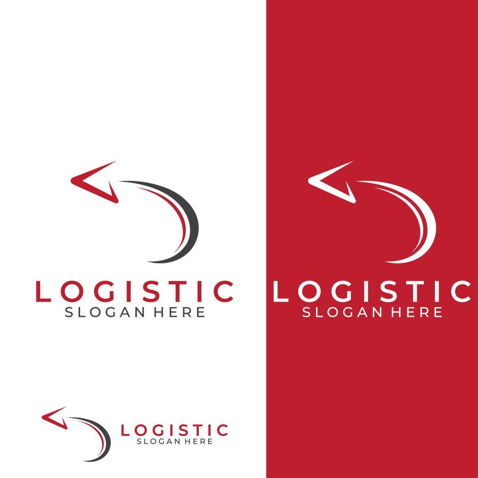 logo vectoriel de la société de logistique, logo d'icône de flèche, logo de livraison numérique rapide. en utilisant une édition vectorielle de logo simple et facile.