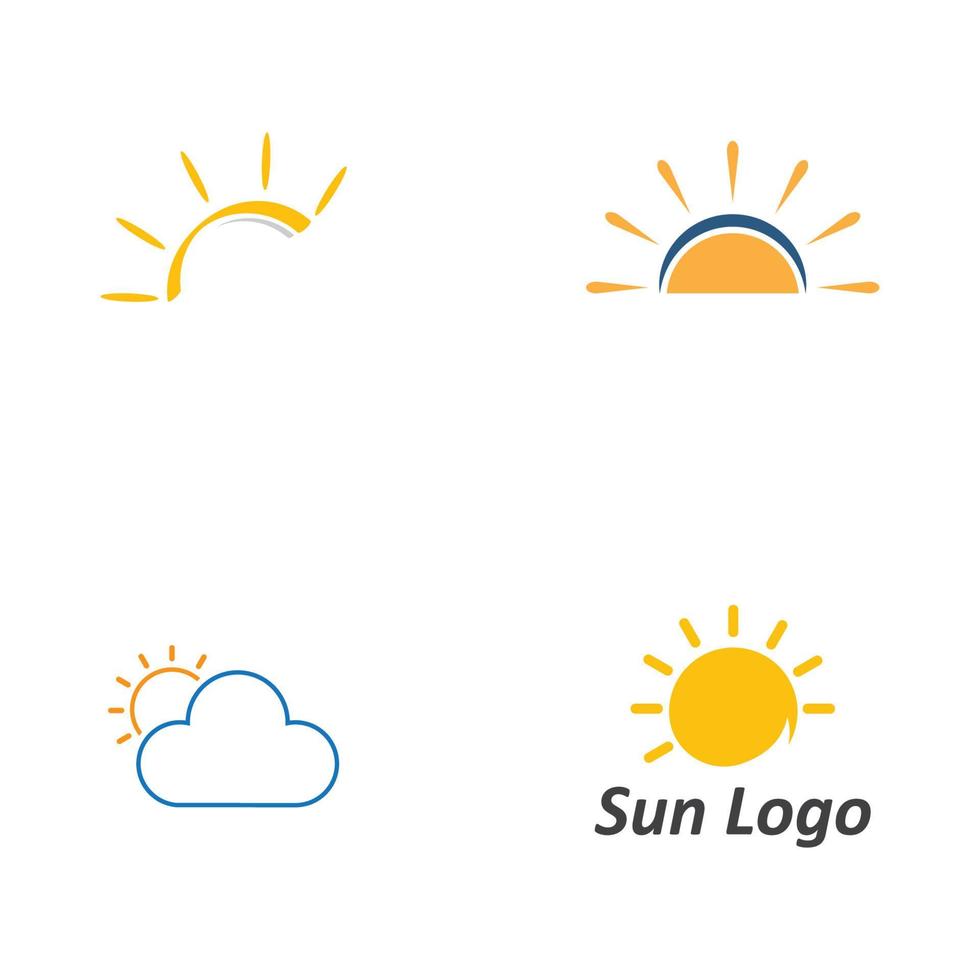 modèle de vecteur de logo icône soleil
