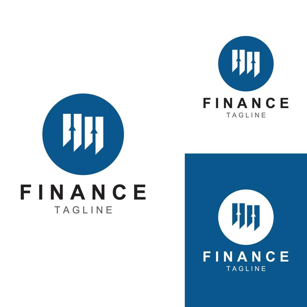 logo d'entreprise financière ou logo graphique financier. logo pour les données de résultats d'entreprise financière. avec illustration de modèle de vecteur de conception d'icône.