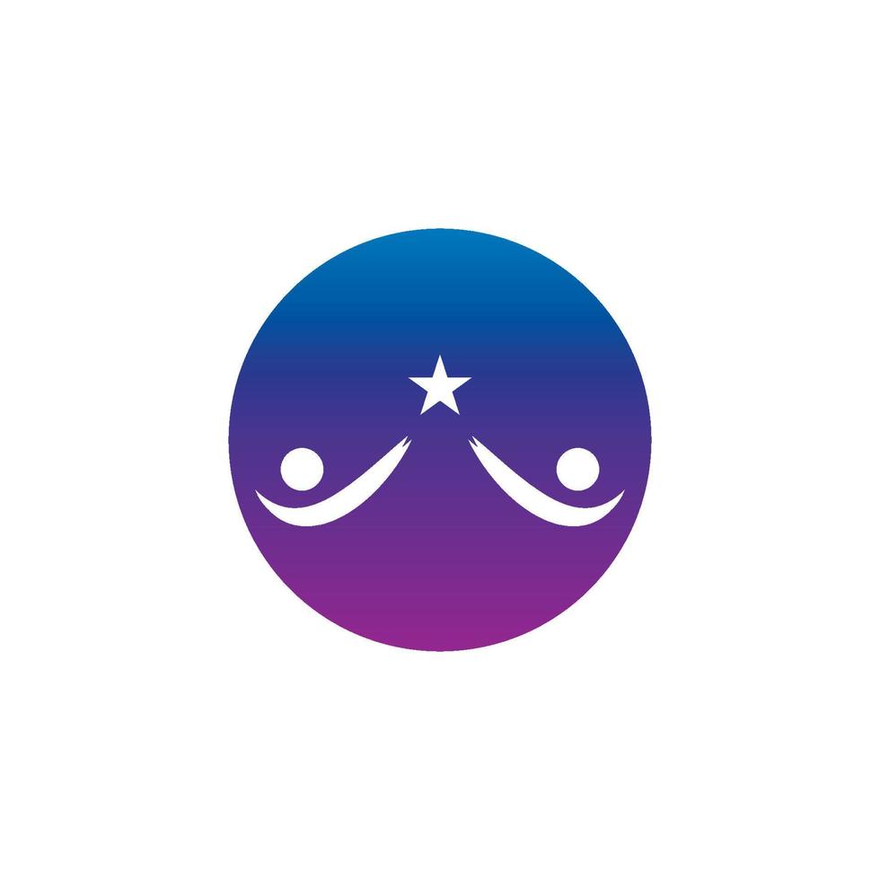 logo et symbole de l'étoile des gens vecteur
