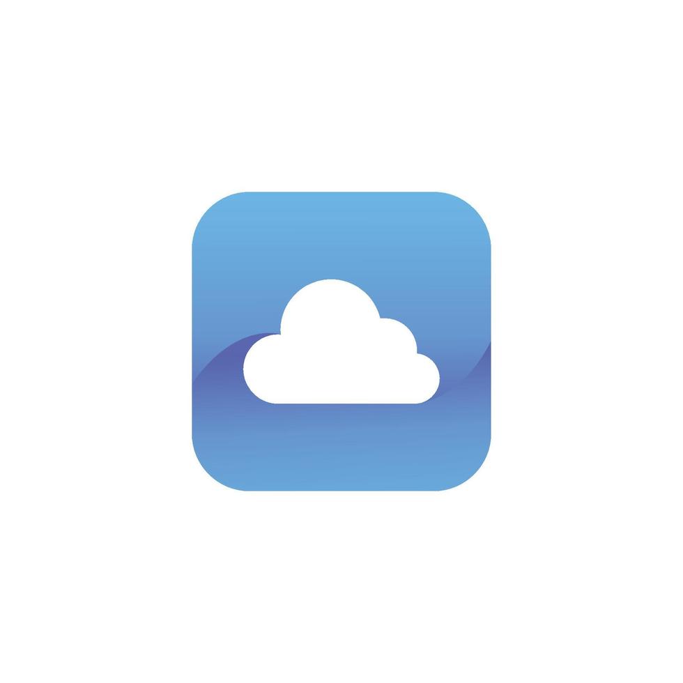 icônes de logo et de symboles de données nuage et soleil vecteur