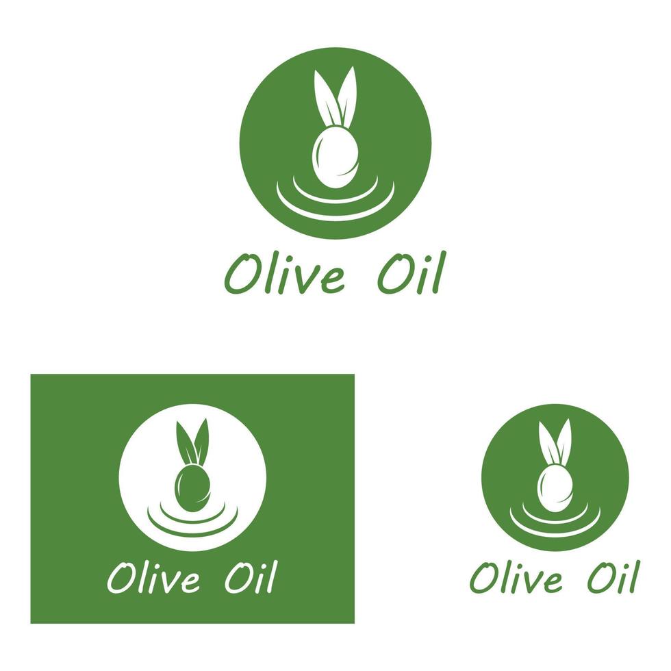 huile d'olive logo nature vecteur