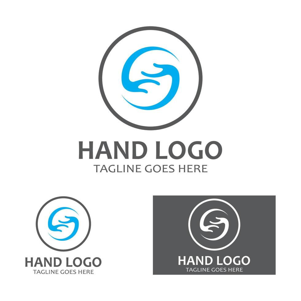 illustration de modèle de conception de vecteur d'icône de logo de main