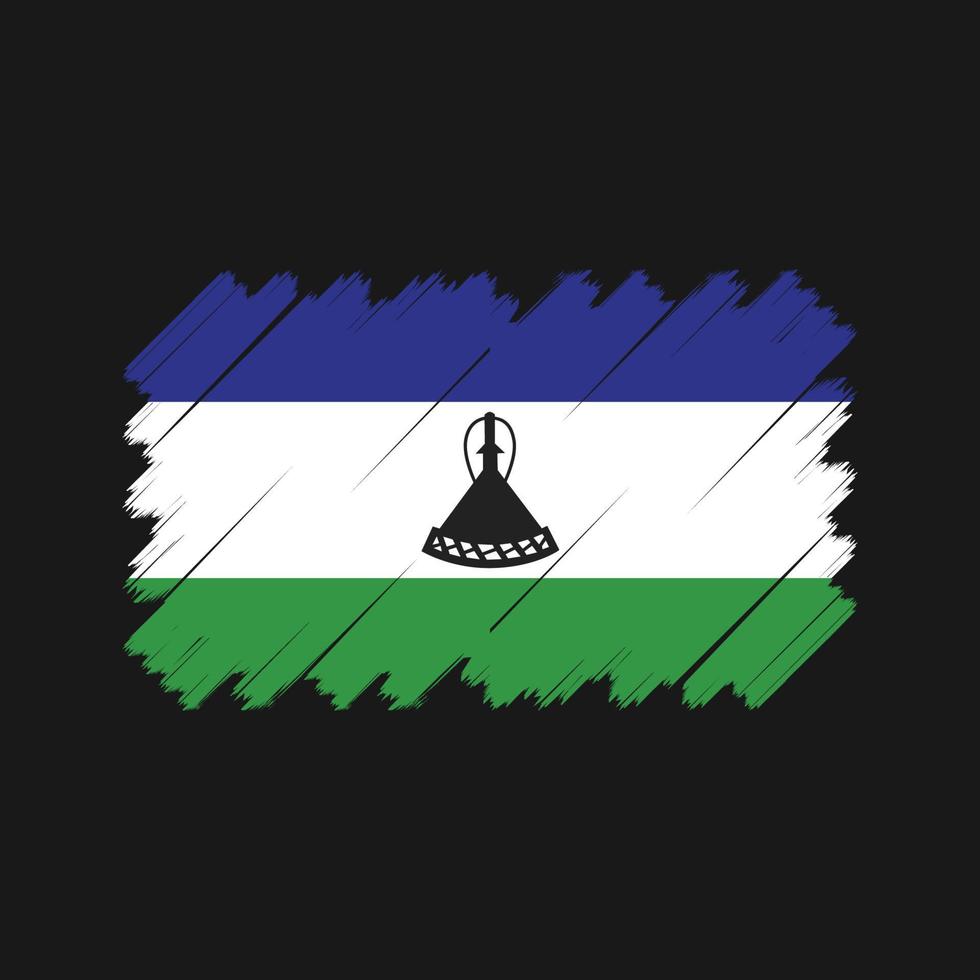 vecteur de drapeau du lesotho. drapeau national