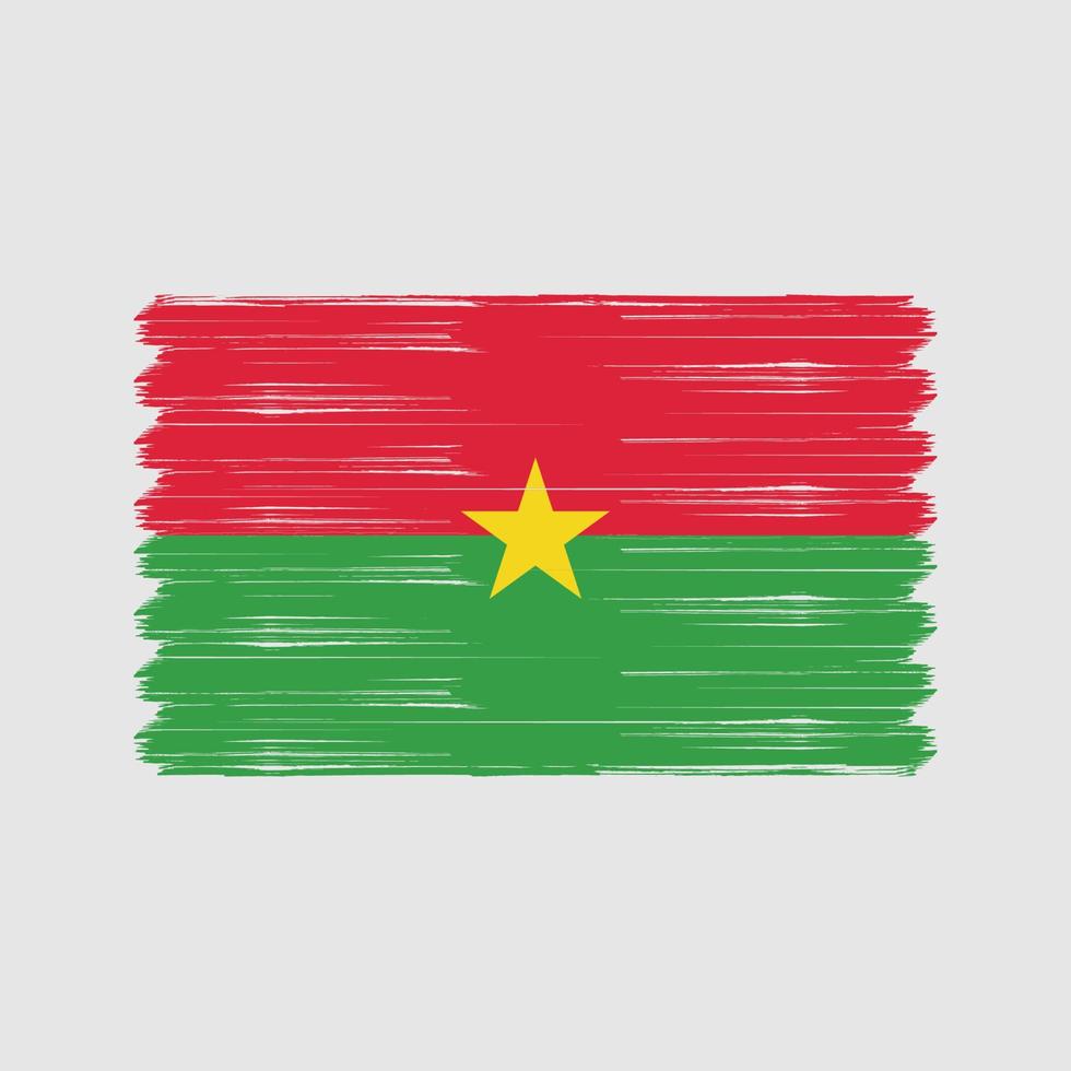 pinceau drapeau burkina faso. drapeau national vecteur