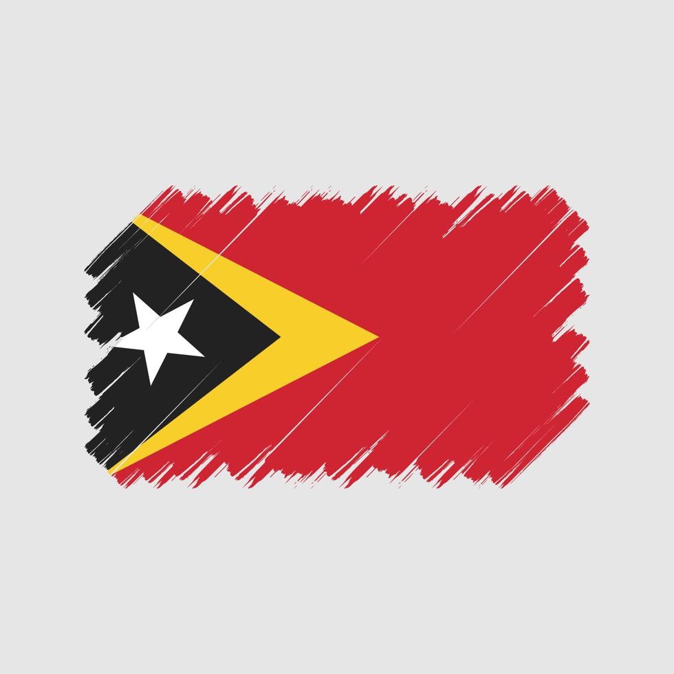 pinceau de drapeau du timor oriental. drapeau national vecteur